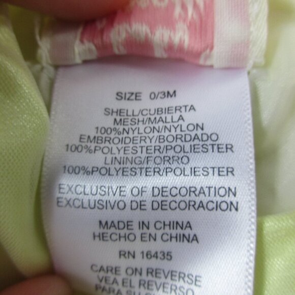 Baby Biscotti Princess Dress Girls 3 Month Yellow Embroidered Floral Mesh Ruffle - Picture 6 of 6